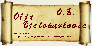 Olja Bjelopavlović vizit kartica